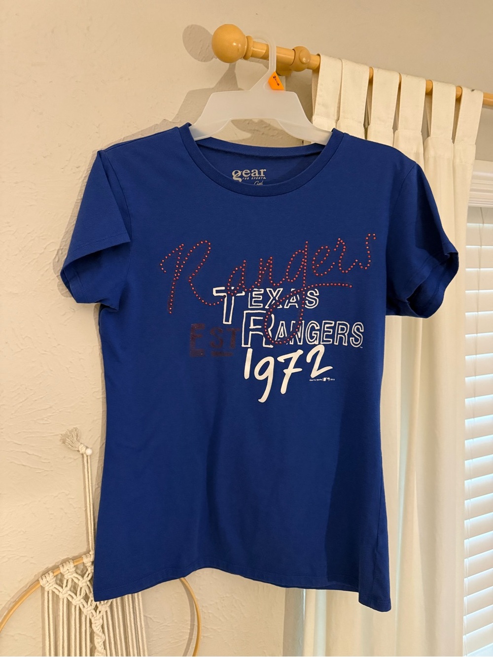 Gear For Sports Royal Blue Texas Rangers Graphic Tee